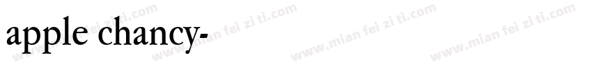 apple chancy字体转换